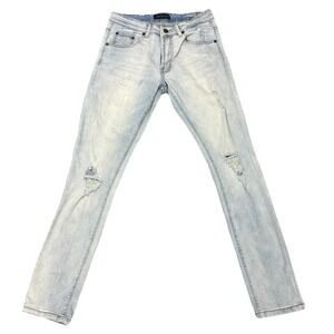 Aeropostale Women's 10 Skinny Jeans Casual Light‎ Wash Distressed 30W x 32L